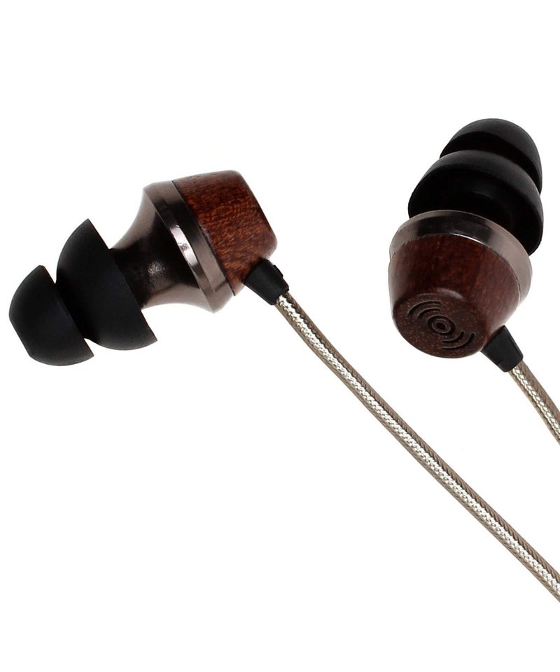 Symphonized ALN 2.0 Premium Genuine Wood In-ear Noise-isolating Headphones|Earbuds|Earphones with Innovative Shield Technology Cable and Mic (Gunmetal) - Image 1
